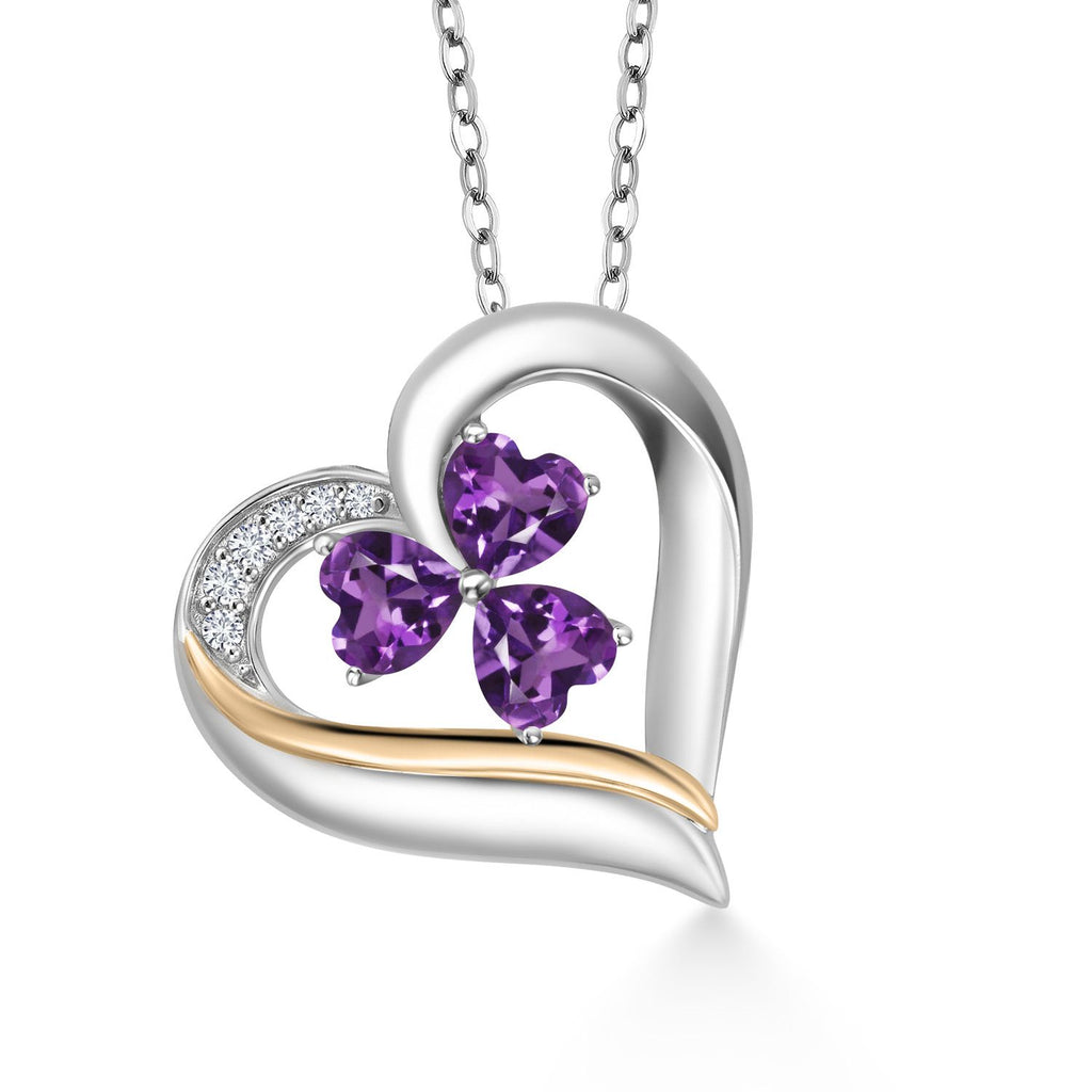 Pendant in 925 Sterling Silver and 10K Yellow Gold