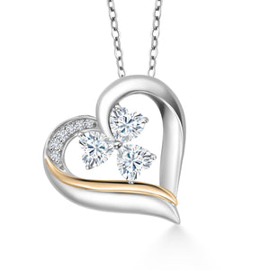 Pendant in 925 Sterling Silver and 10K Yellow Gold