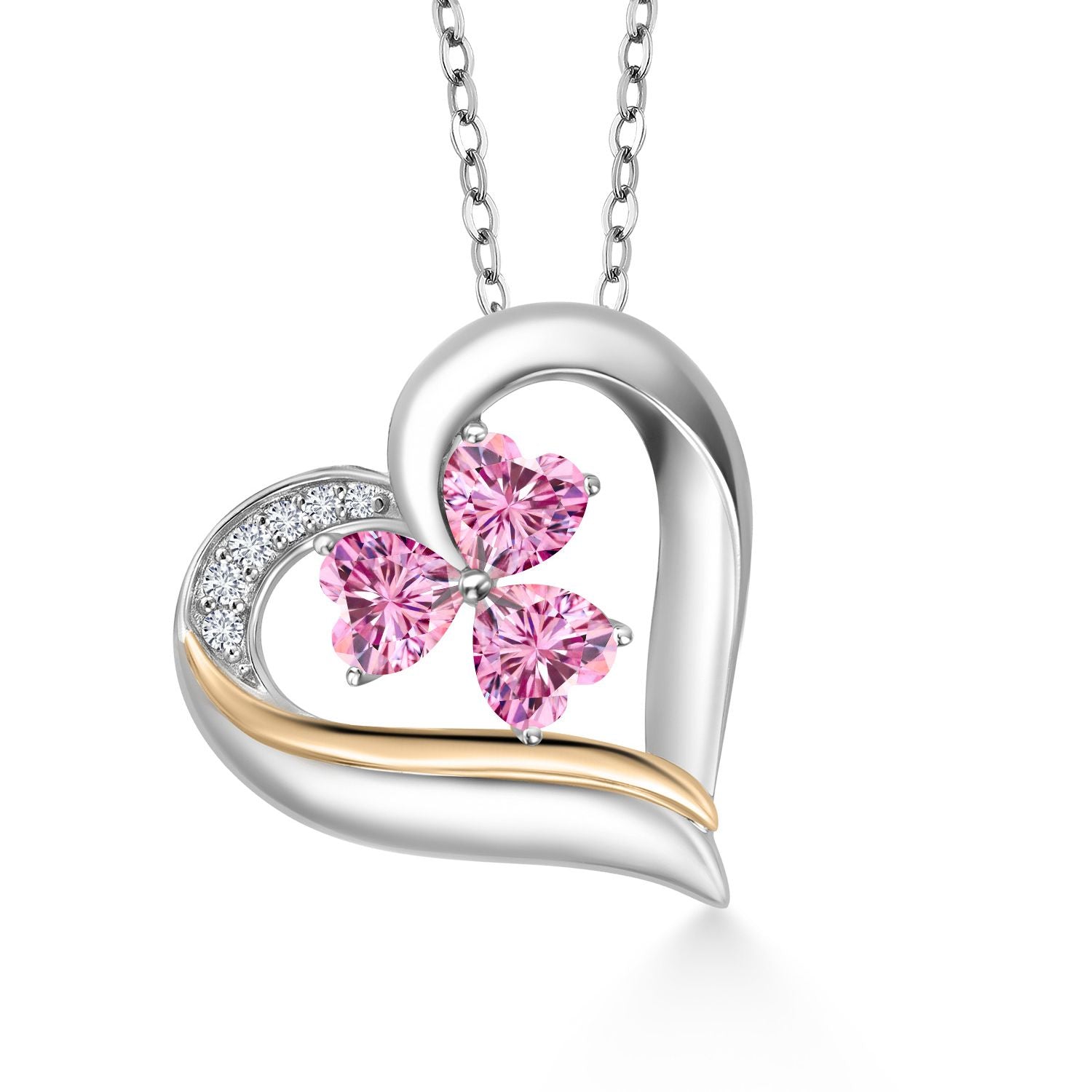 Pendant in 925 Sterling Silver and 10K Yellow Gold