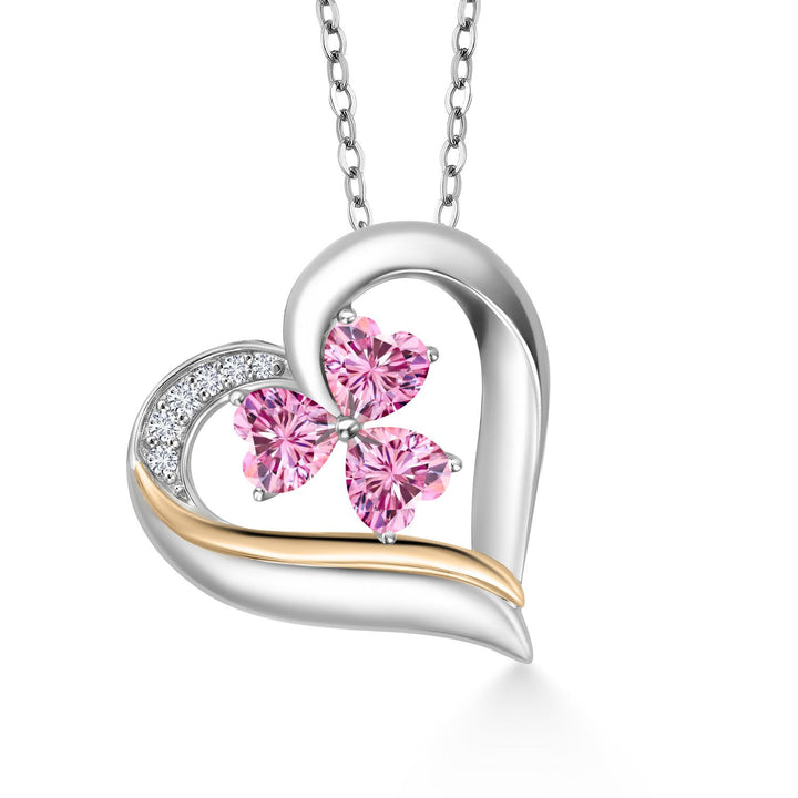 Pendant in 925 Sterling Silver and 10K Yellow Gold