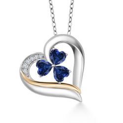 Pendant in 925 Sterling Silver and 10K Yellow Gold