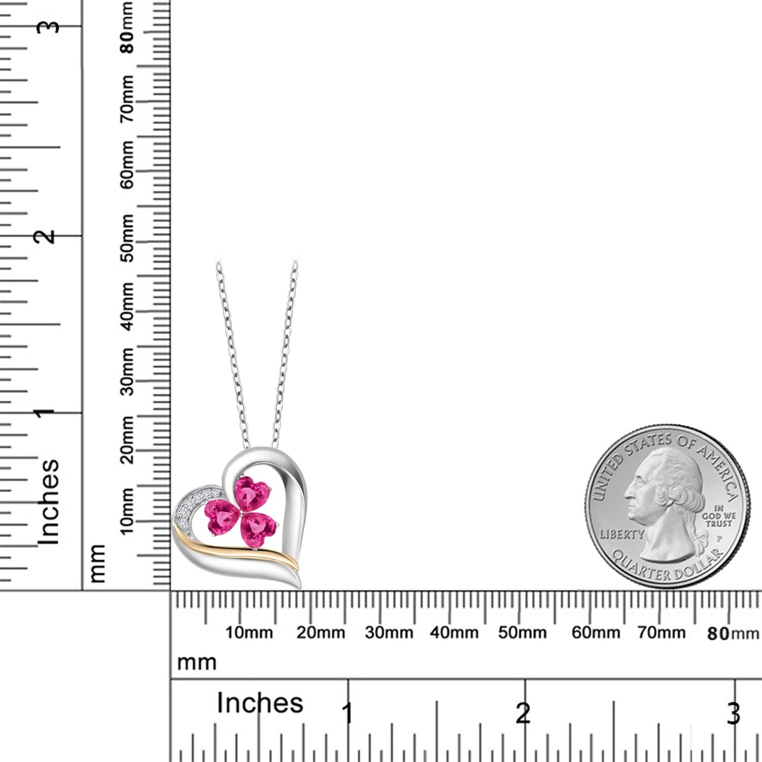 Pendant in 925 Sterling Silver and 10K Yellow Gold