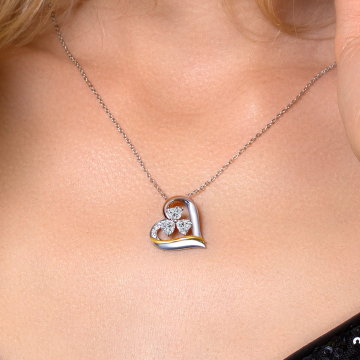 Pendant in 925 Sterling Silver and 10K Yellow Gold