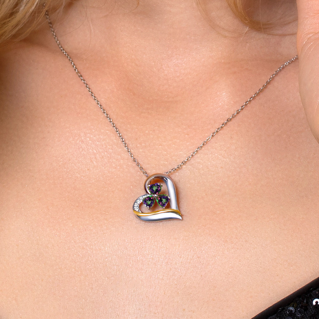 Pendant in 925 Sterling Silver and 10K Yellow Gold