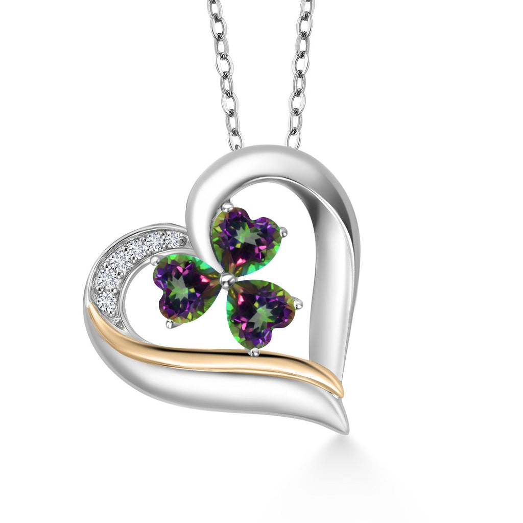 Pendant in 925 Sterling Silver and 10K Yellow Gold
