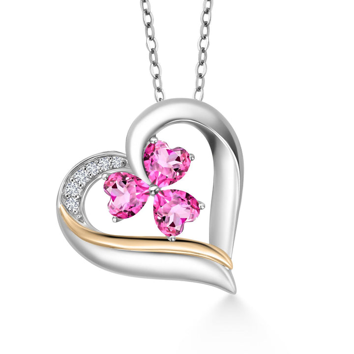 Pendant in 925 Sterling Silver and 10K Yellow Gold