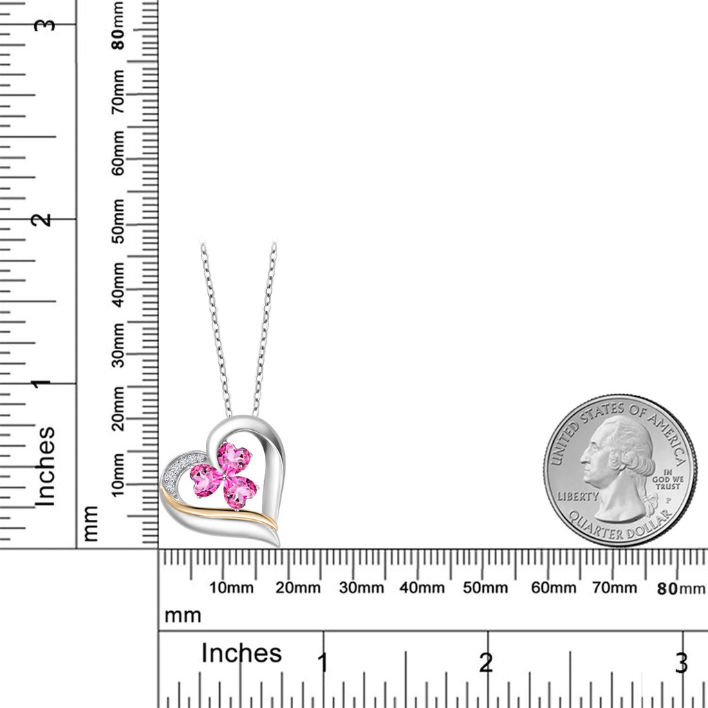 Pendant in 925 Sterling Silver and 10K Yellow Gold