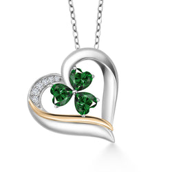 Pendant in 925 Sterling Silver and 10K Yellow Gold