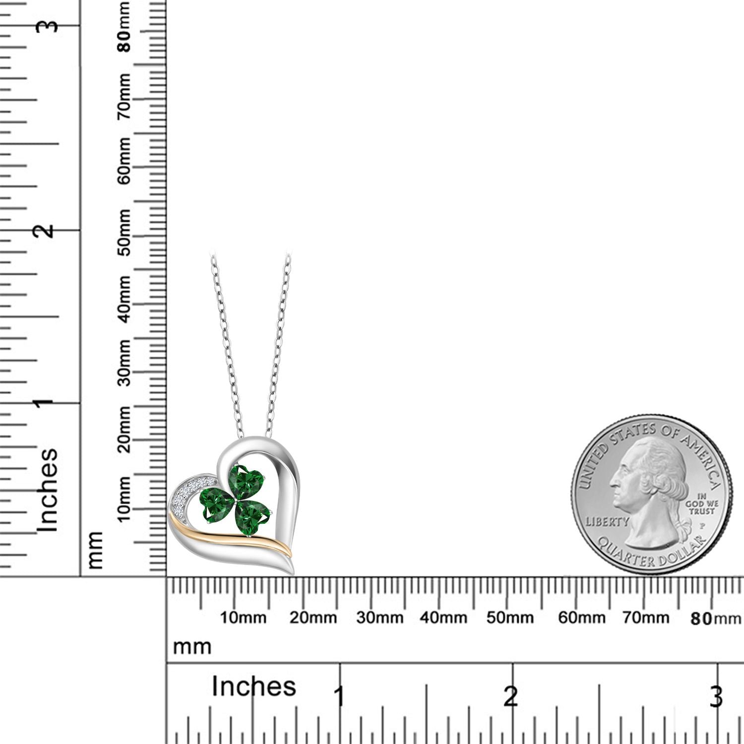 Pendant in 925 Sterling Silver and 10K Yellow Gold