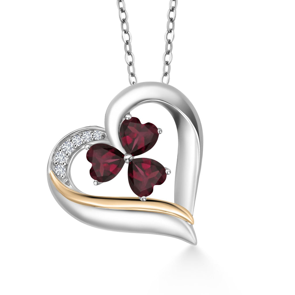 Pendant in 925 Sterling Silver and 10K Yellow Gold