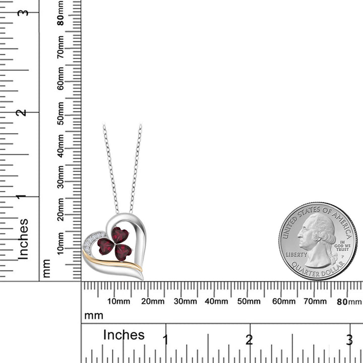 Pendant in 925 Sterling Silver and 10K Yellow Gold