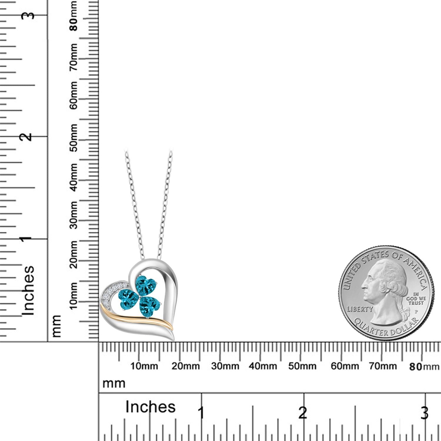 Pendant in 925 Sterling Silver and 10K Yellow Gold