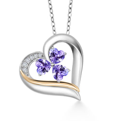 Pendant in 925 Sterling Silver and 10K Yellow Gold