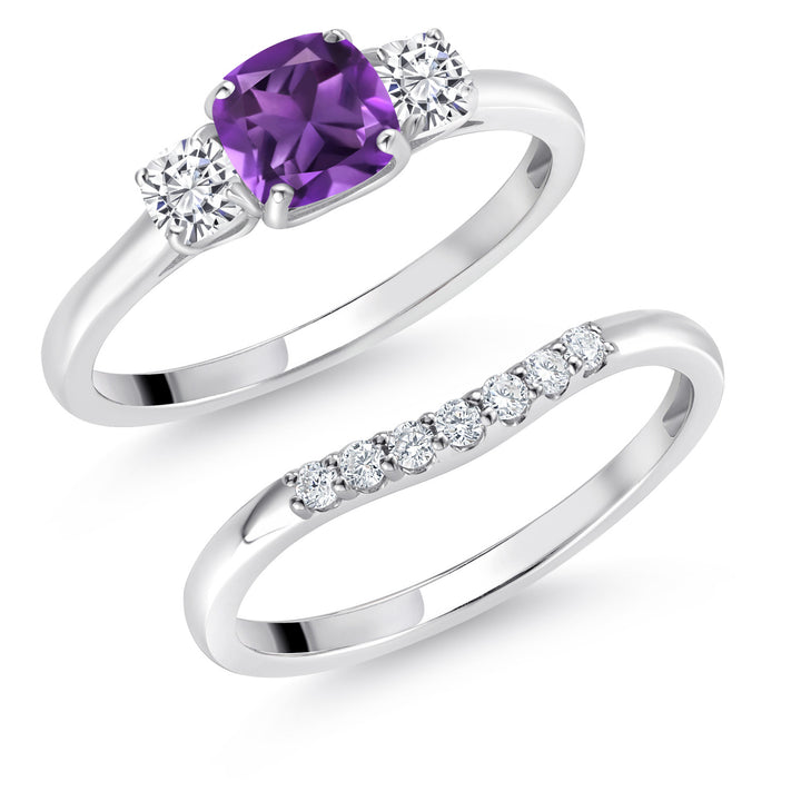 Amethyst - February_5_Ring in 10K White Gold