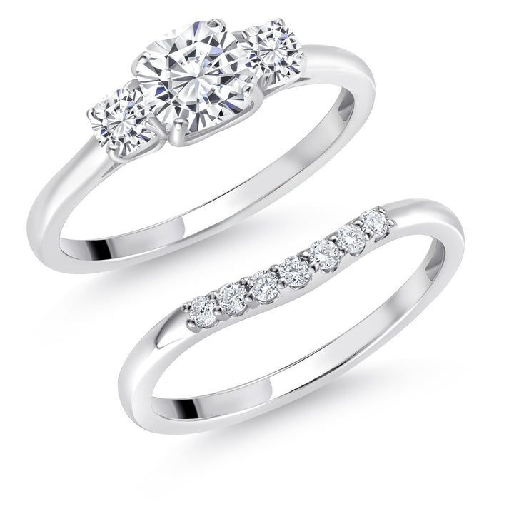 Moissanite - April_5_Ring in 10K White Gold