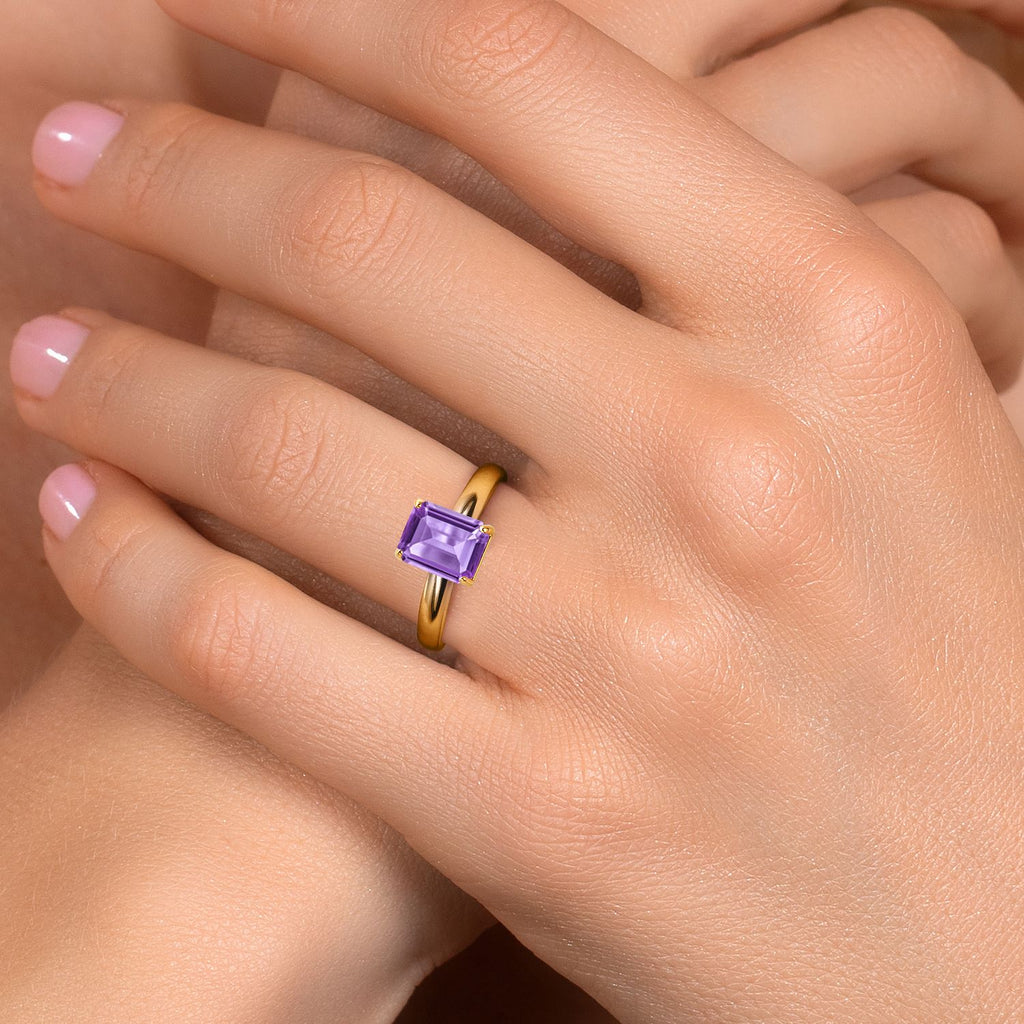 Amethyst - February_5_Ring in 10K Yellow Gold