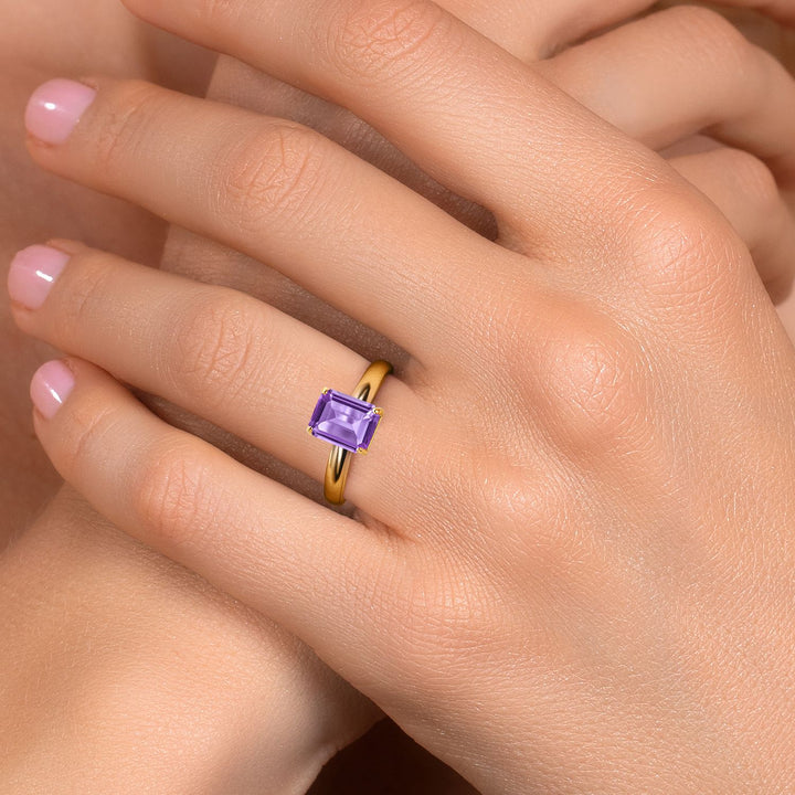 Amethyst - February_5_Ring in 10K Yellow Gold