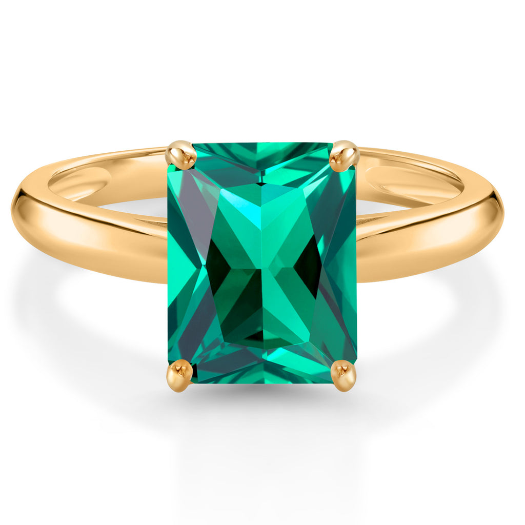 Nano Emerald - May_7_Ring in 10K Yellow Gold