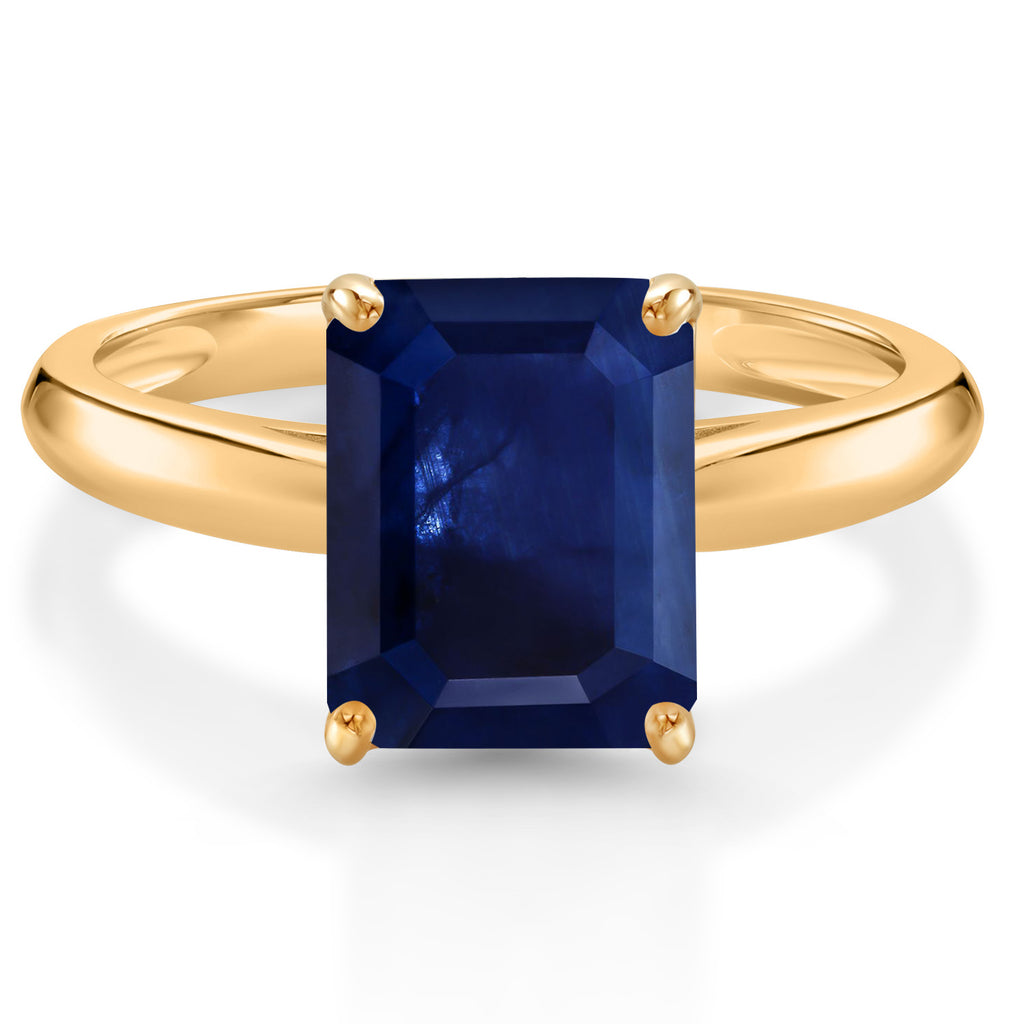 Blue Sapphire - September_6_Ring in 10K Yellow Gold