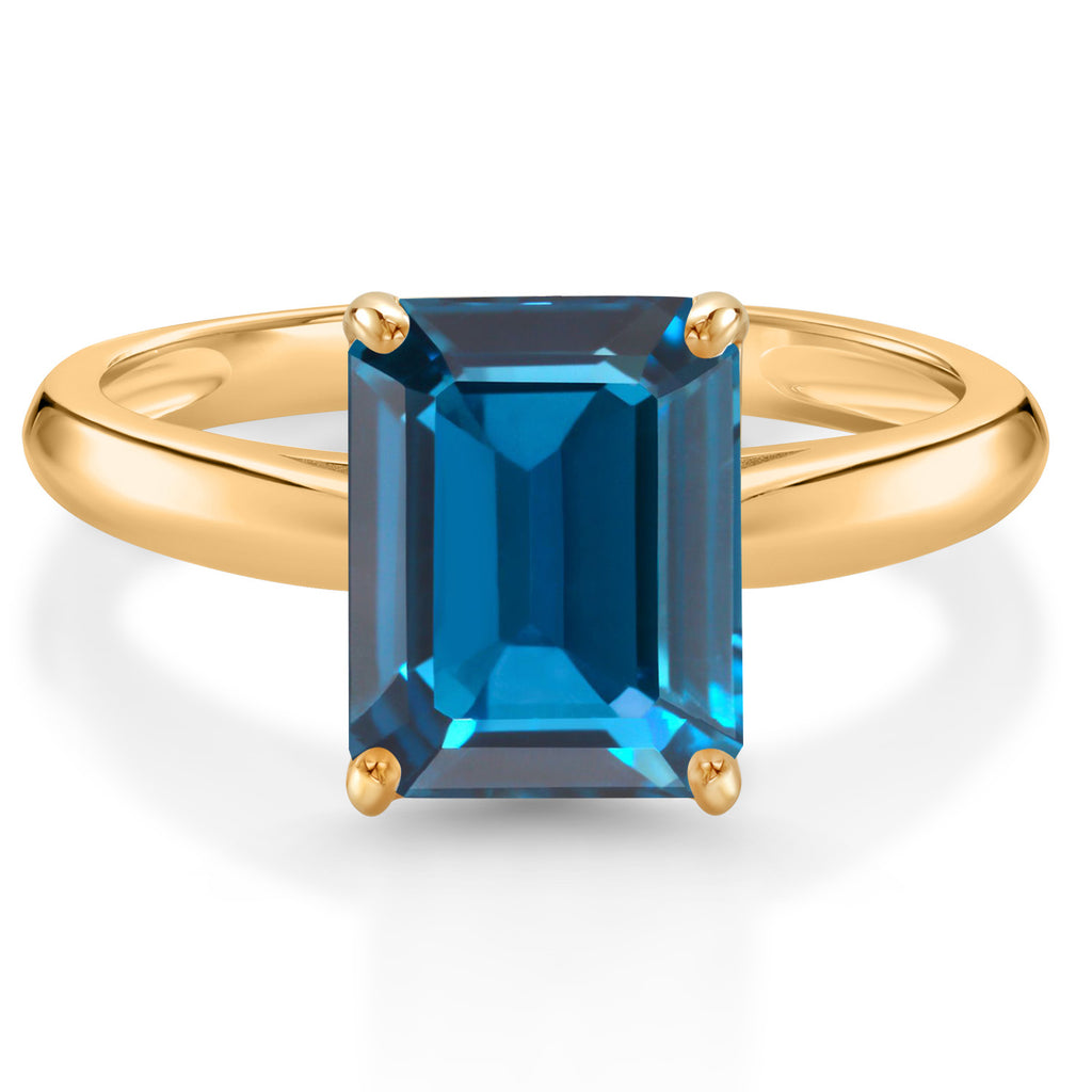 London Blue Topaz - November_7_Ring in 10K Yellow Gold