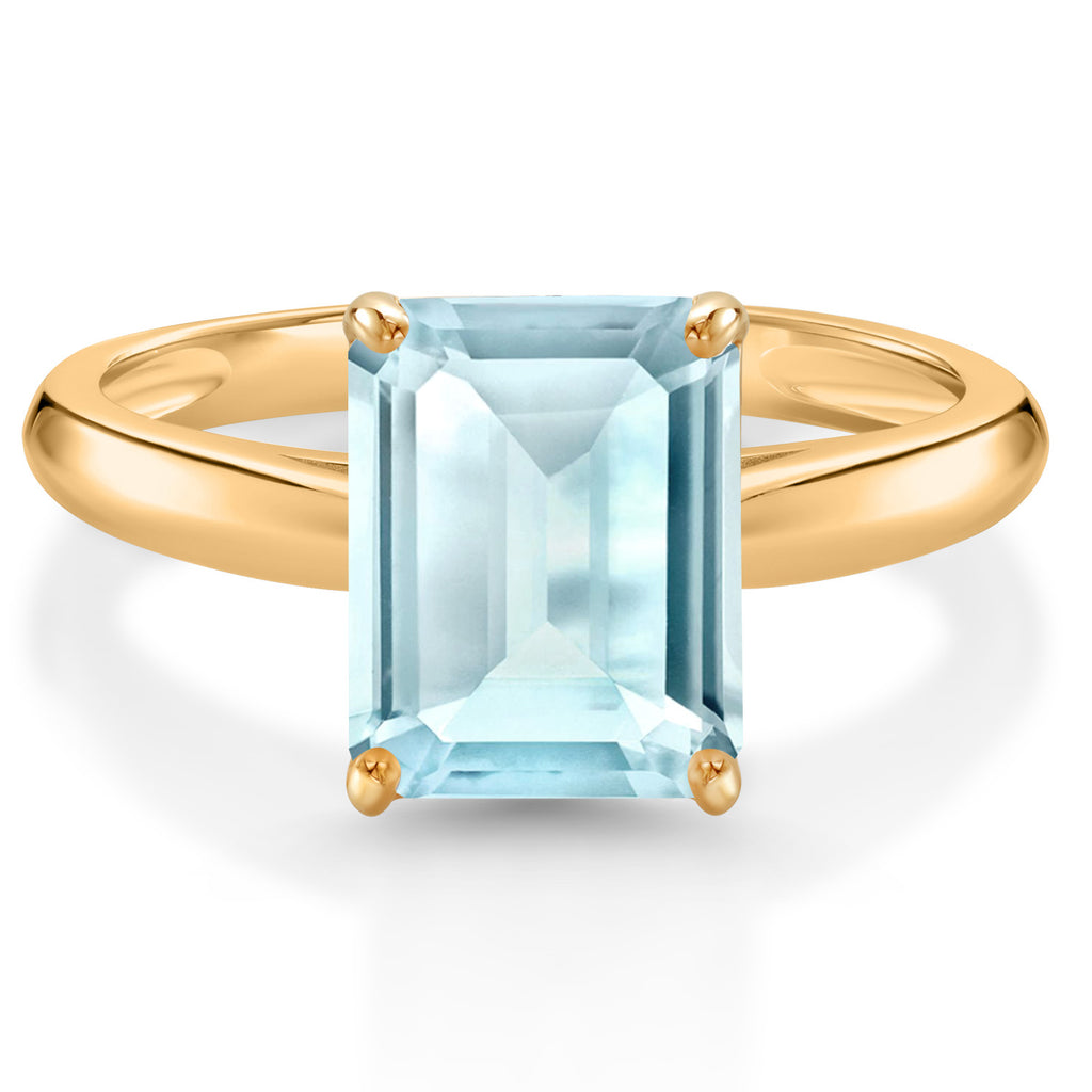 Sky Blue Topaz - November_7_Ring in 10K Yellow Gold