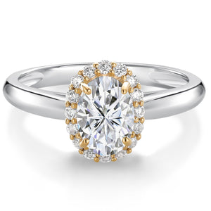 Ring in 925 Sterling Silver and 10K Yellow Gold