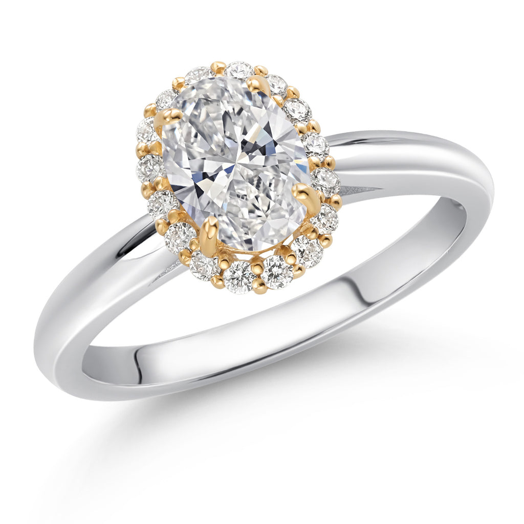 Ring in 925 Sterling Silver and 10K Yellow Gold