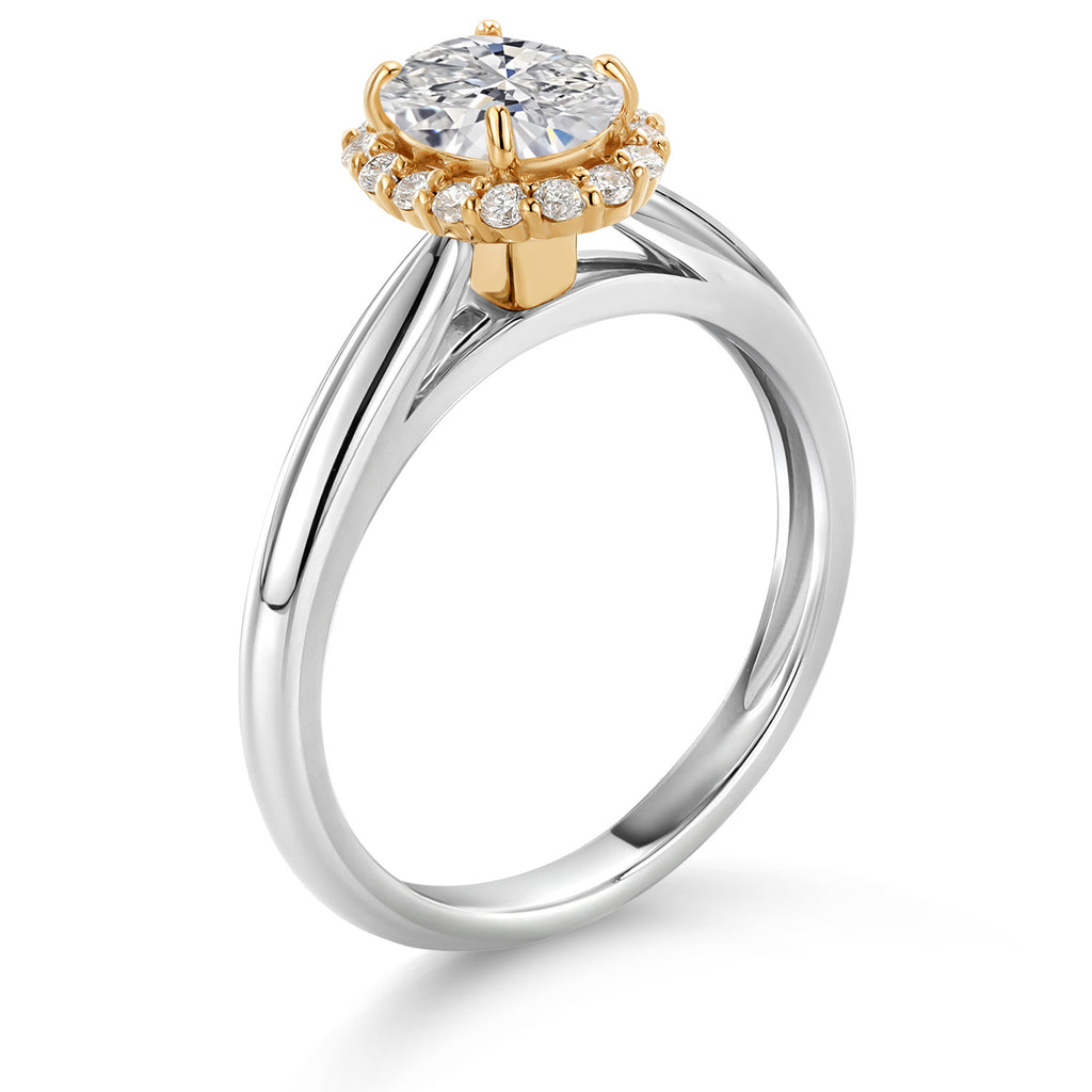 Ring in 925 Sterling Silver and 10K Yellow Gold