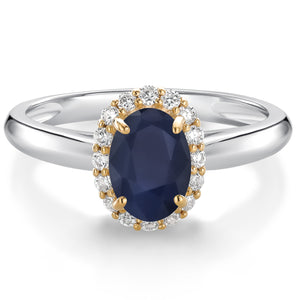 Ring in 925 Sterling Silver and 10K Yellow Gold