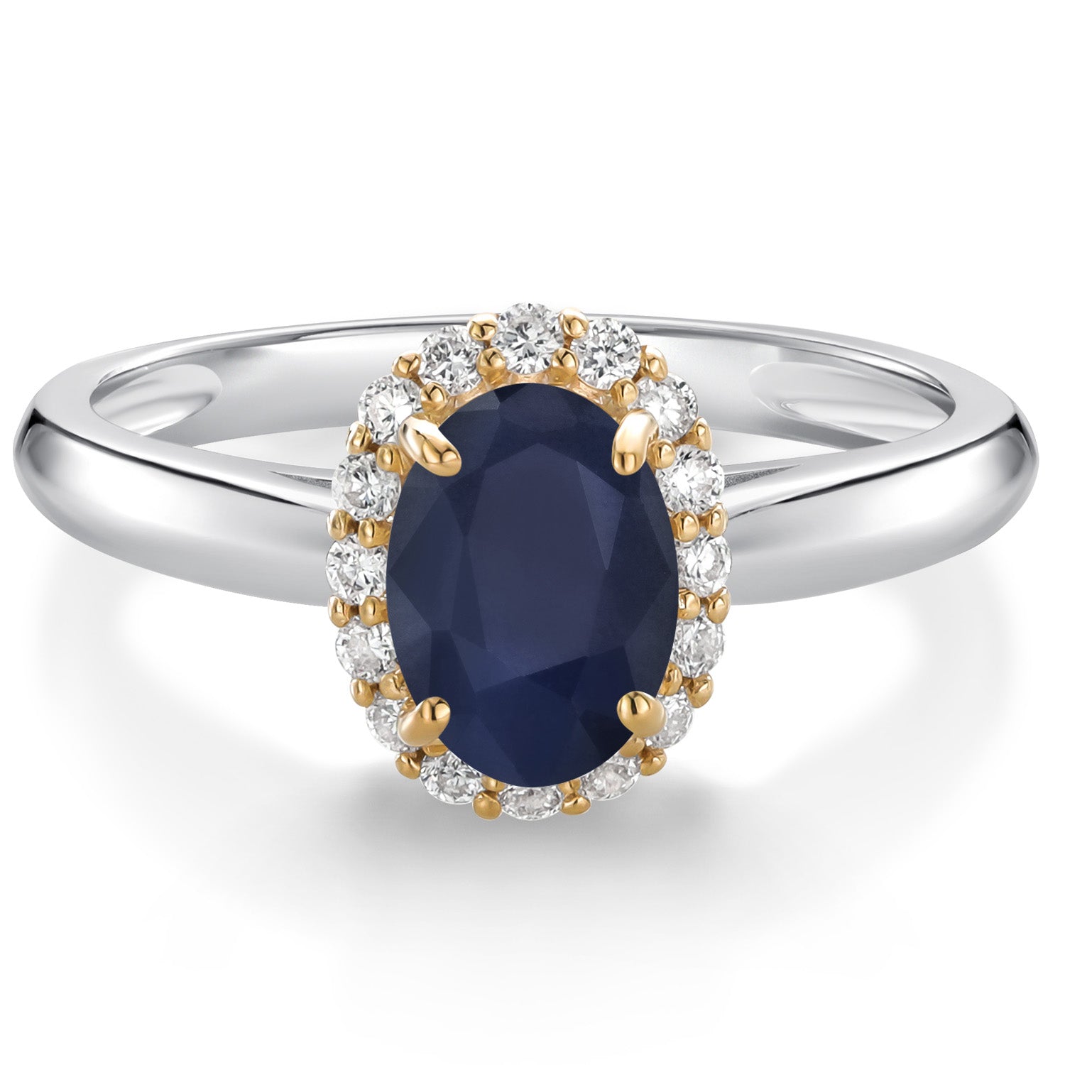 Ring in 925 Sterling Silver and 10K Yellow Gold