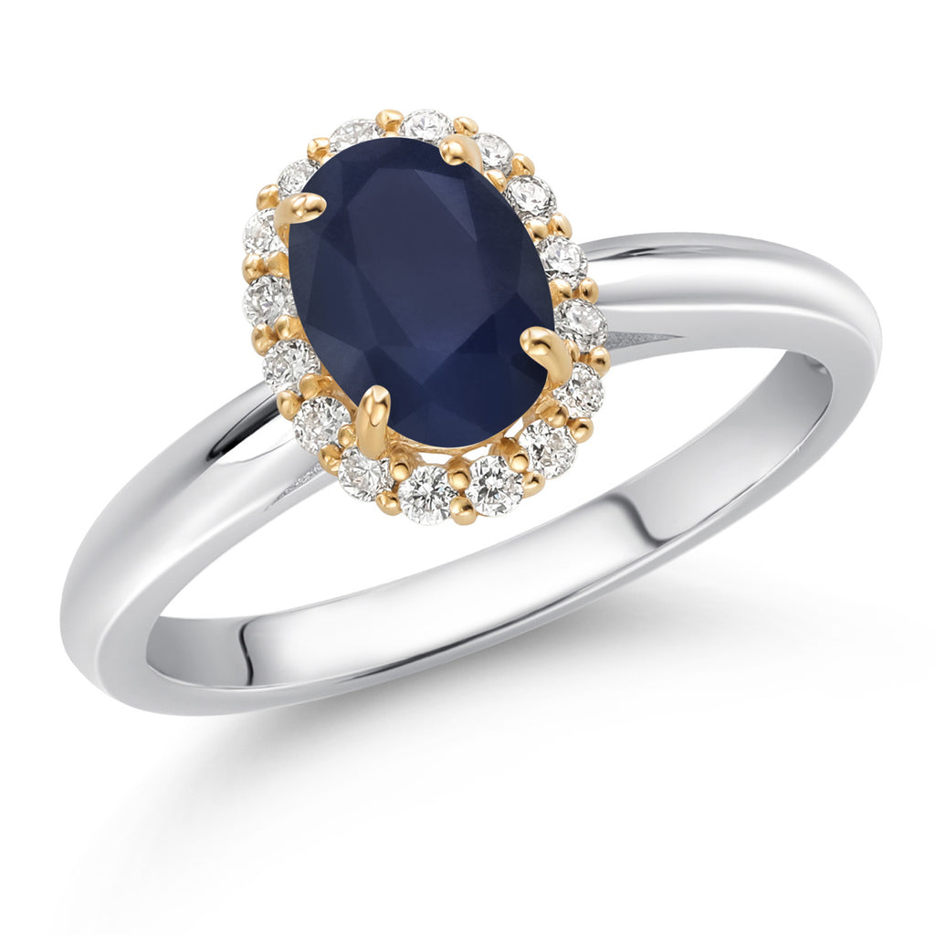 Ring in 925 Sterling Silver and 10K Yellow Gold