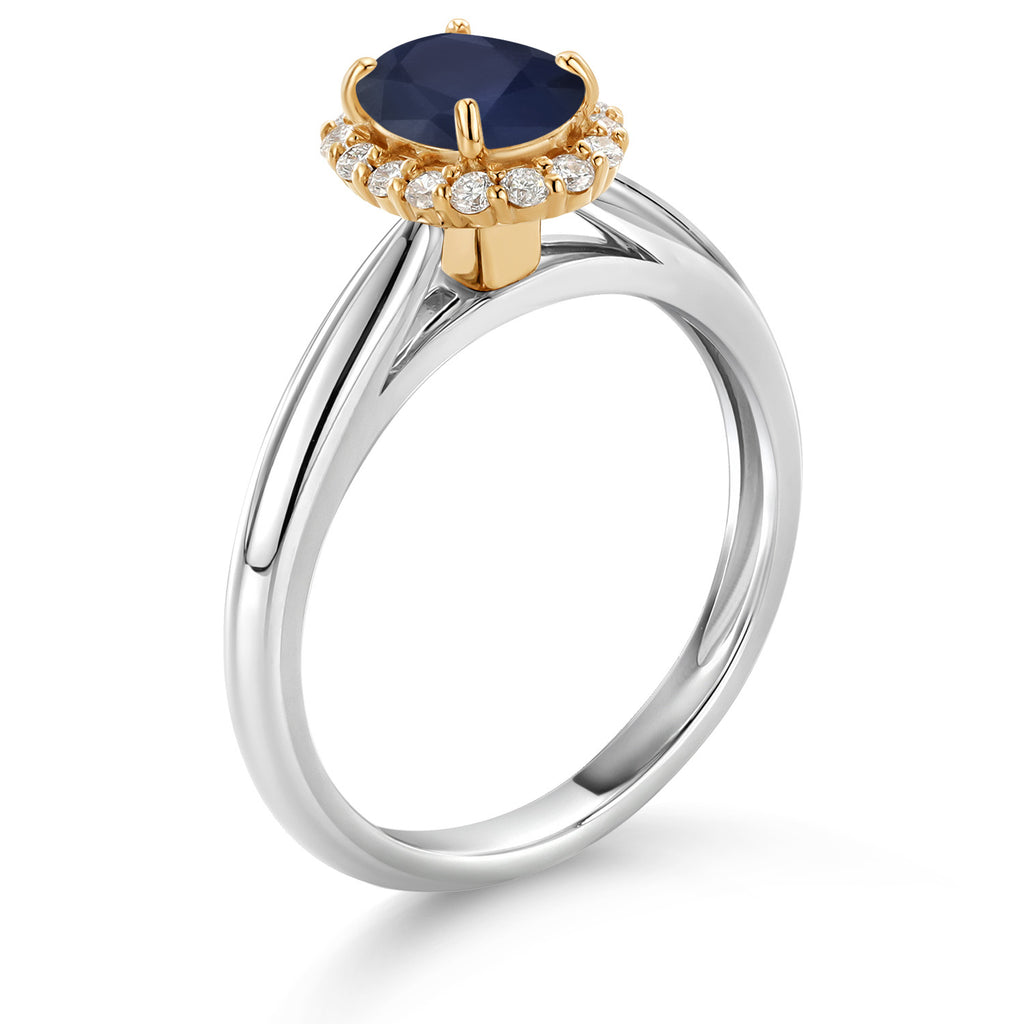 Ring in 925 Sterling Silver and 10K Yellow Gold