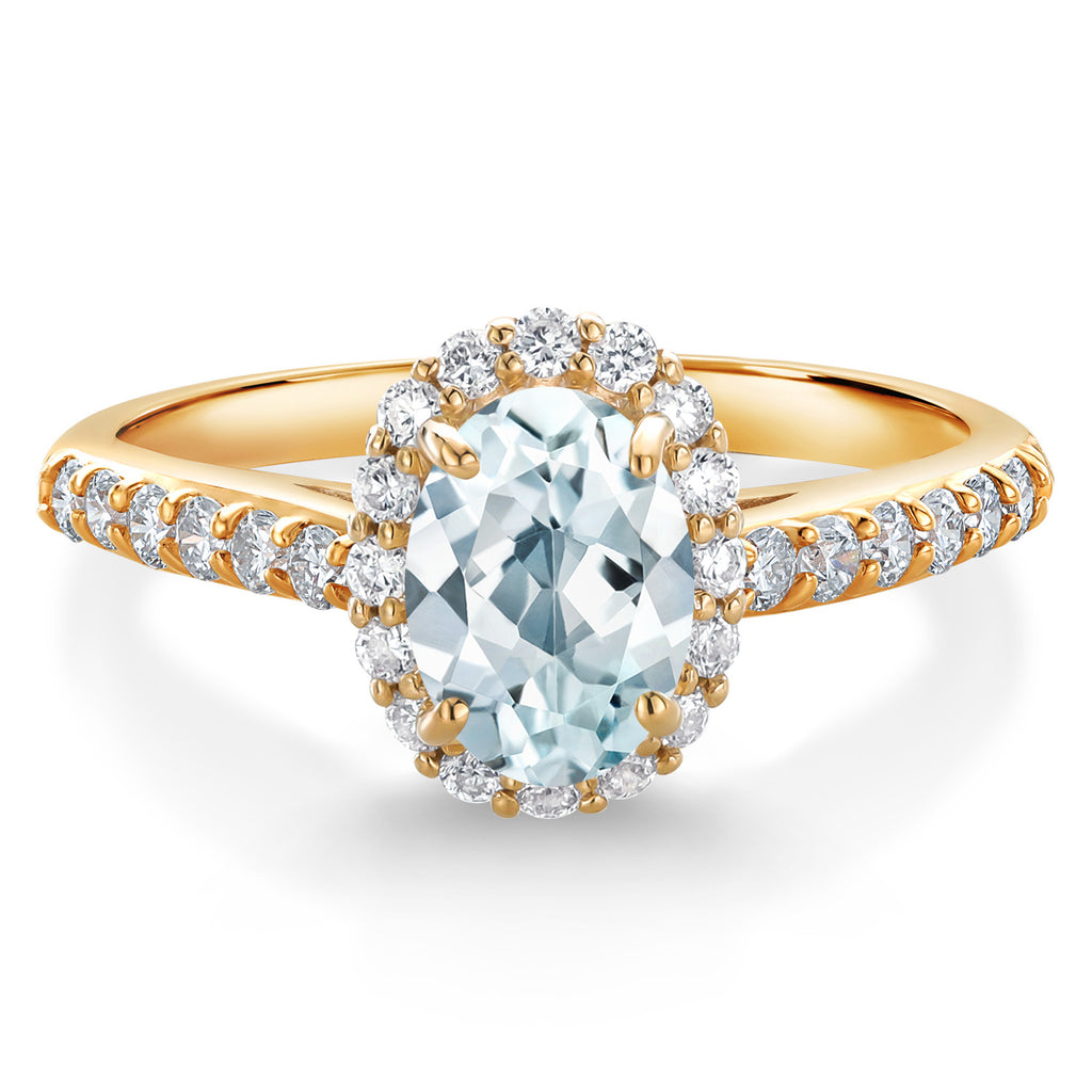Aquamarine - March_8_Ring in 10K Yellow Gold