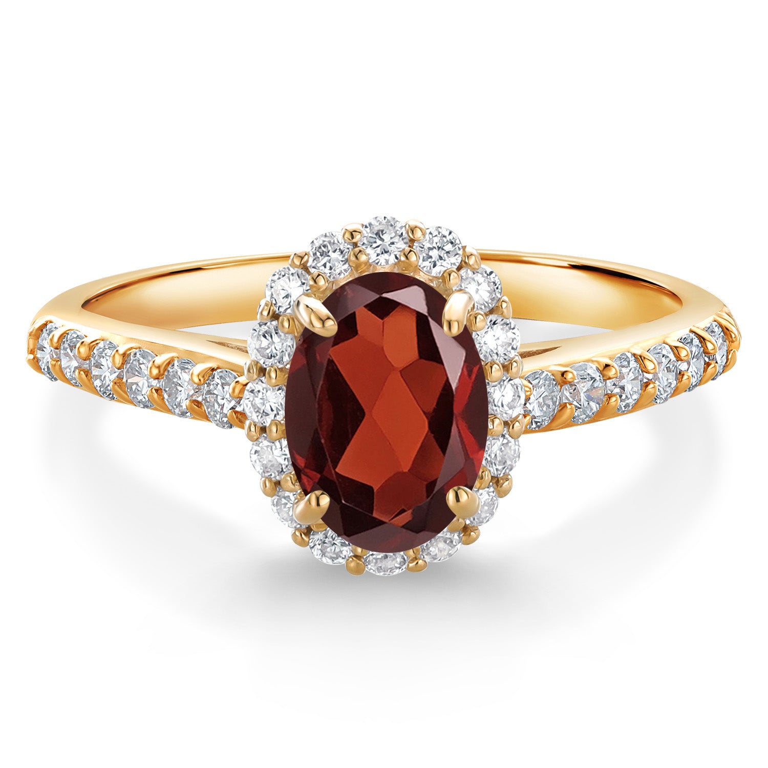 Garnet - January_8_Ring in 10K Yellow Gold