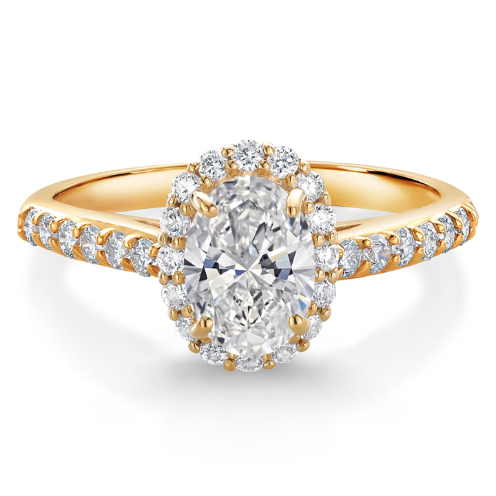 White Lab Grown Diamond - April_5_Ring in 10K Yellow Gold