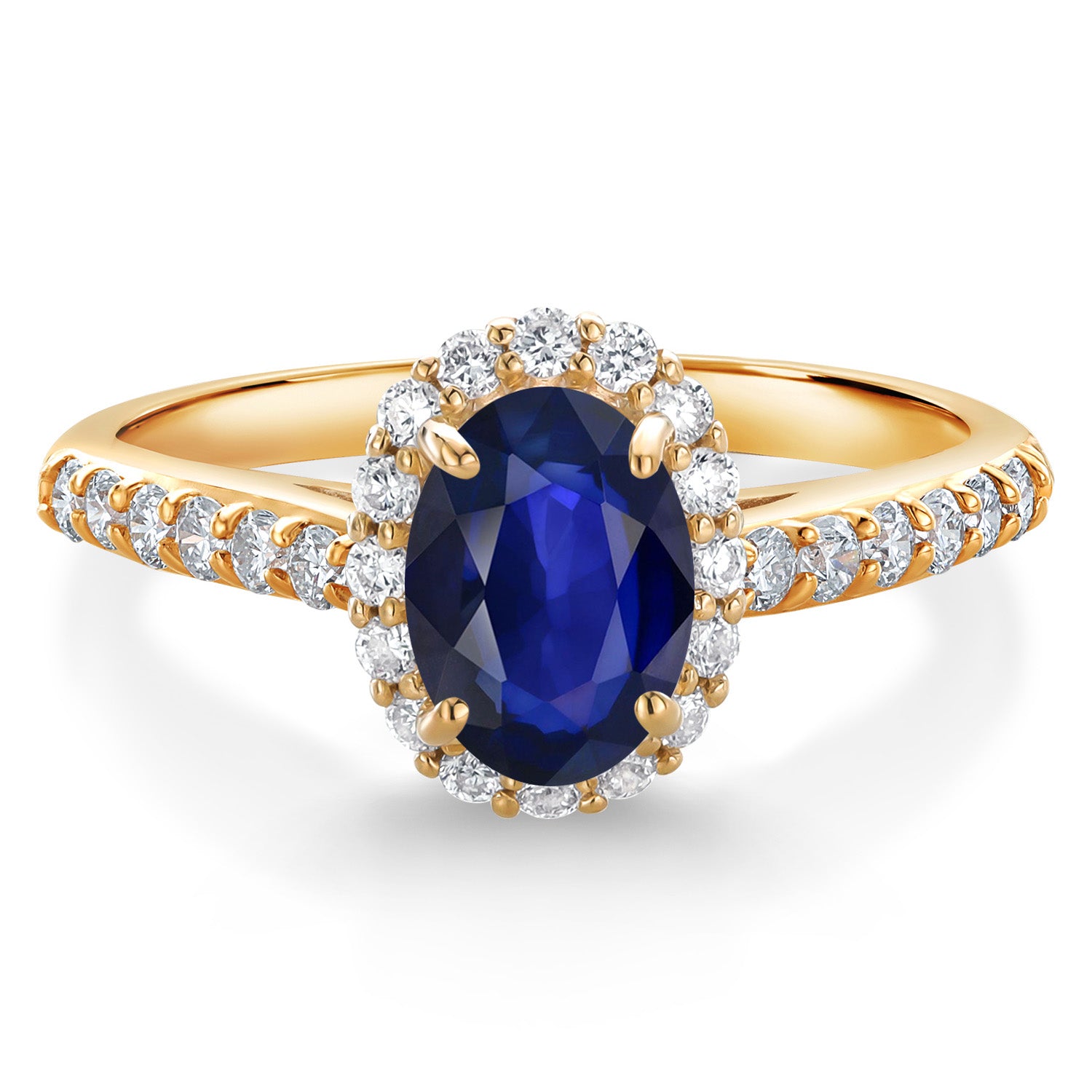 Blue Sapphire - September_7_Ring in 10K Yellow Gold