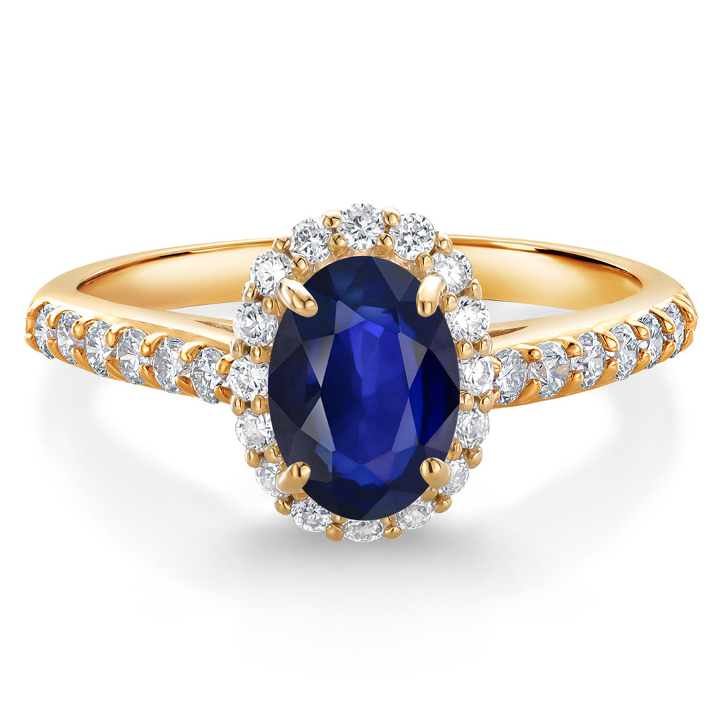 Blue Sapphire - September_9_Ring in 10K Yellow Gold