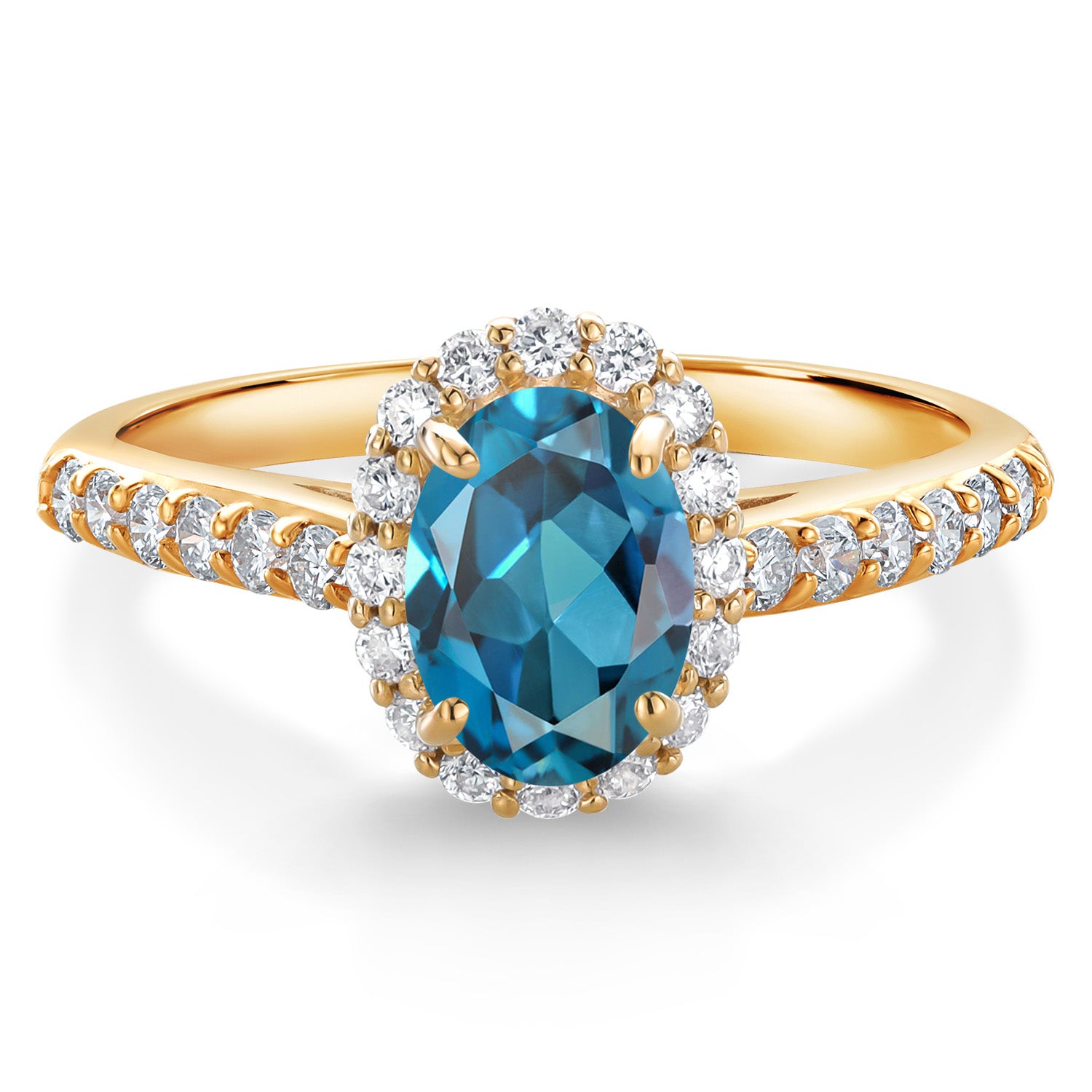London Blue Topaz - November_5_Ring in 10K Yellow Gold