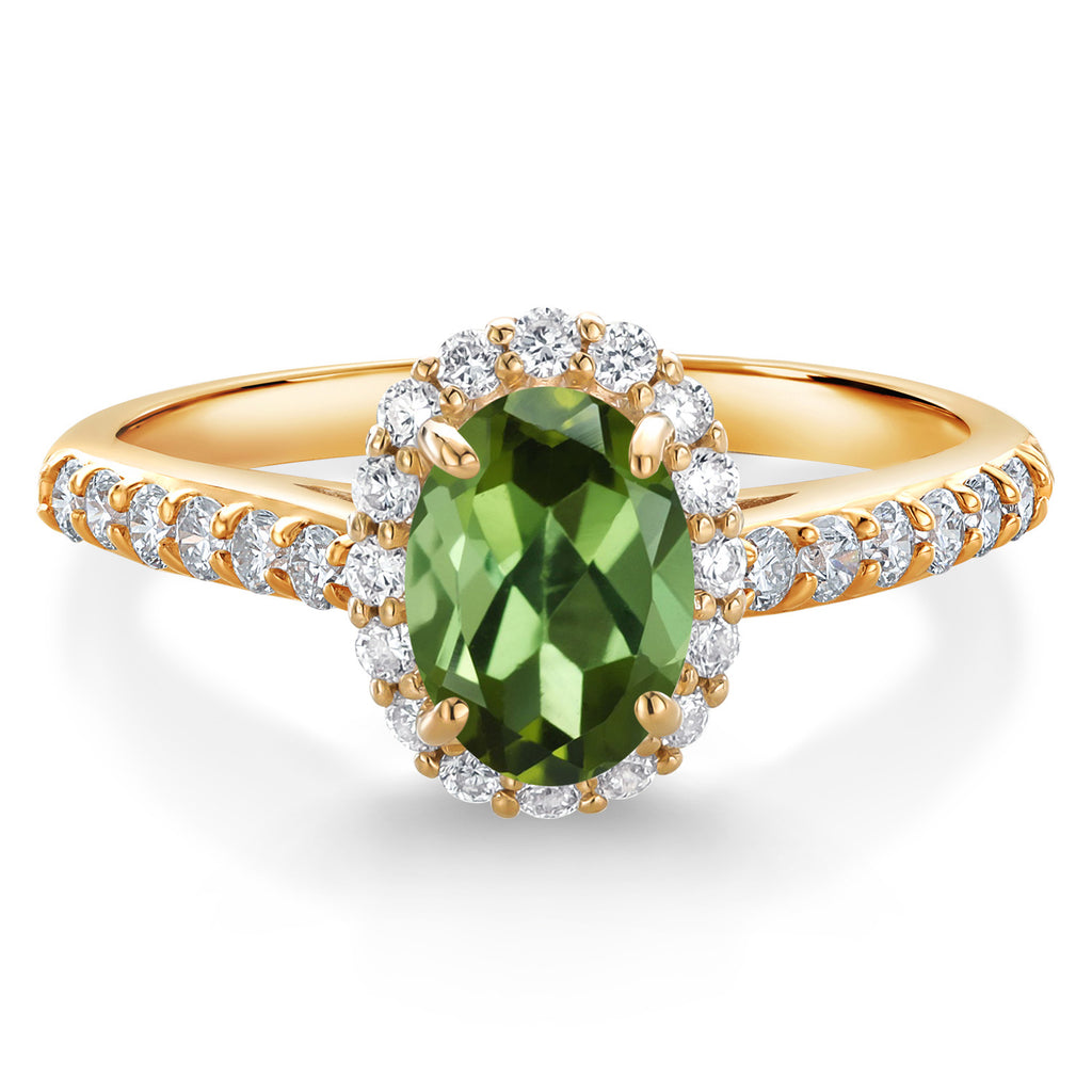 Green Tourmaline - October_6_Ring in 10K Yellow Gold