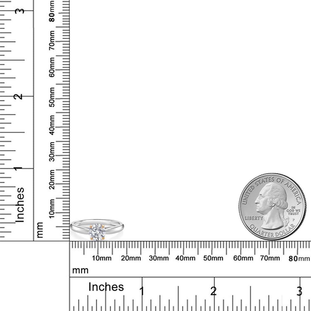 Ring in 925 Sterling Silver and 10K Yellow Gold