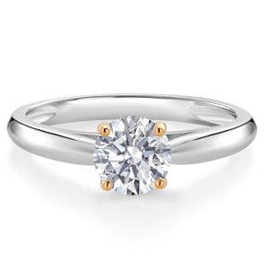 Ring in 925 Sterling Silver and 10K Yellow Gold