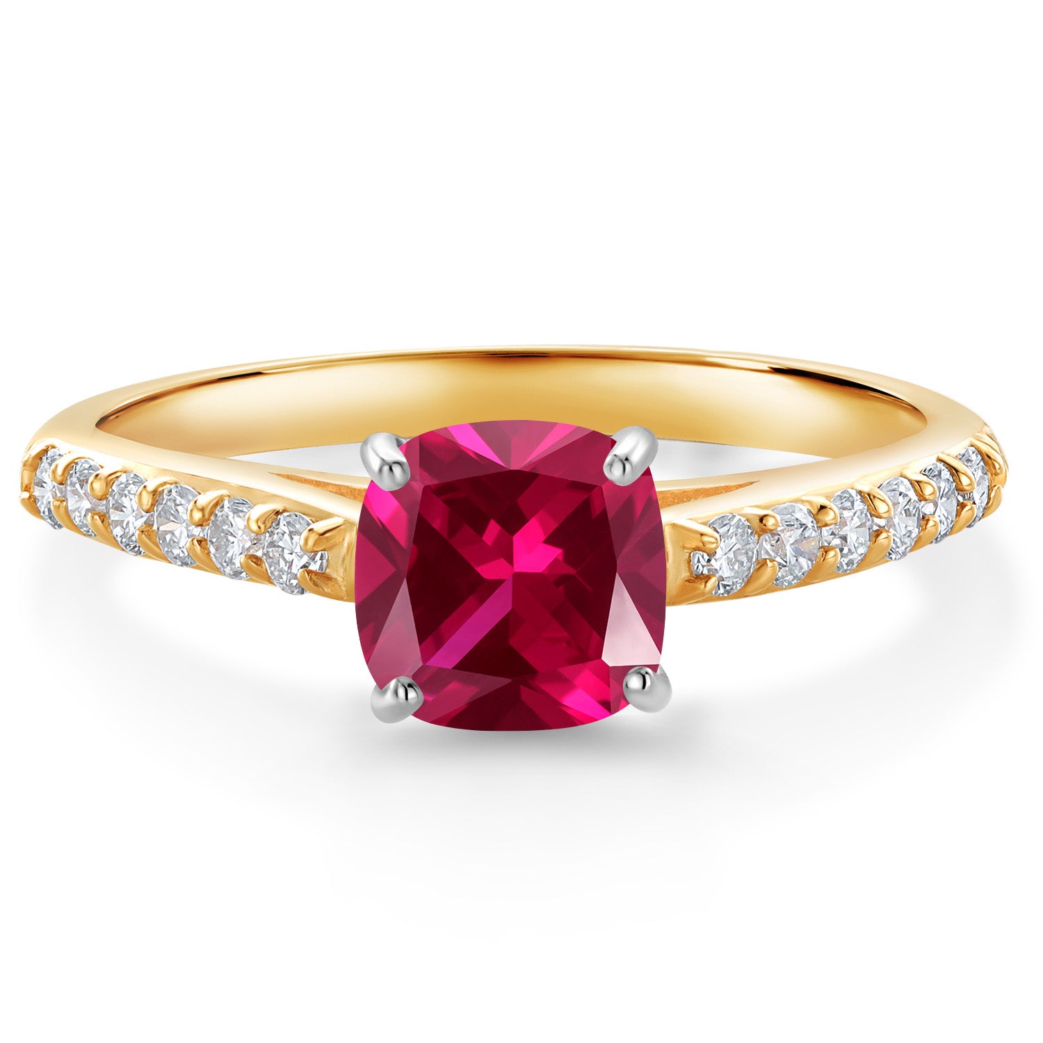 Ring in 10K Two Tone Gold