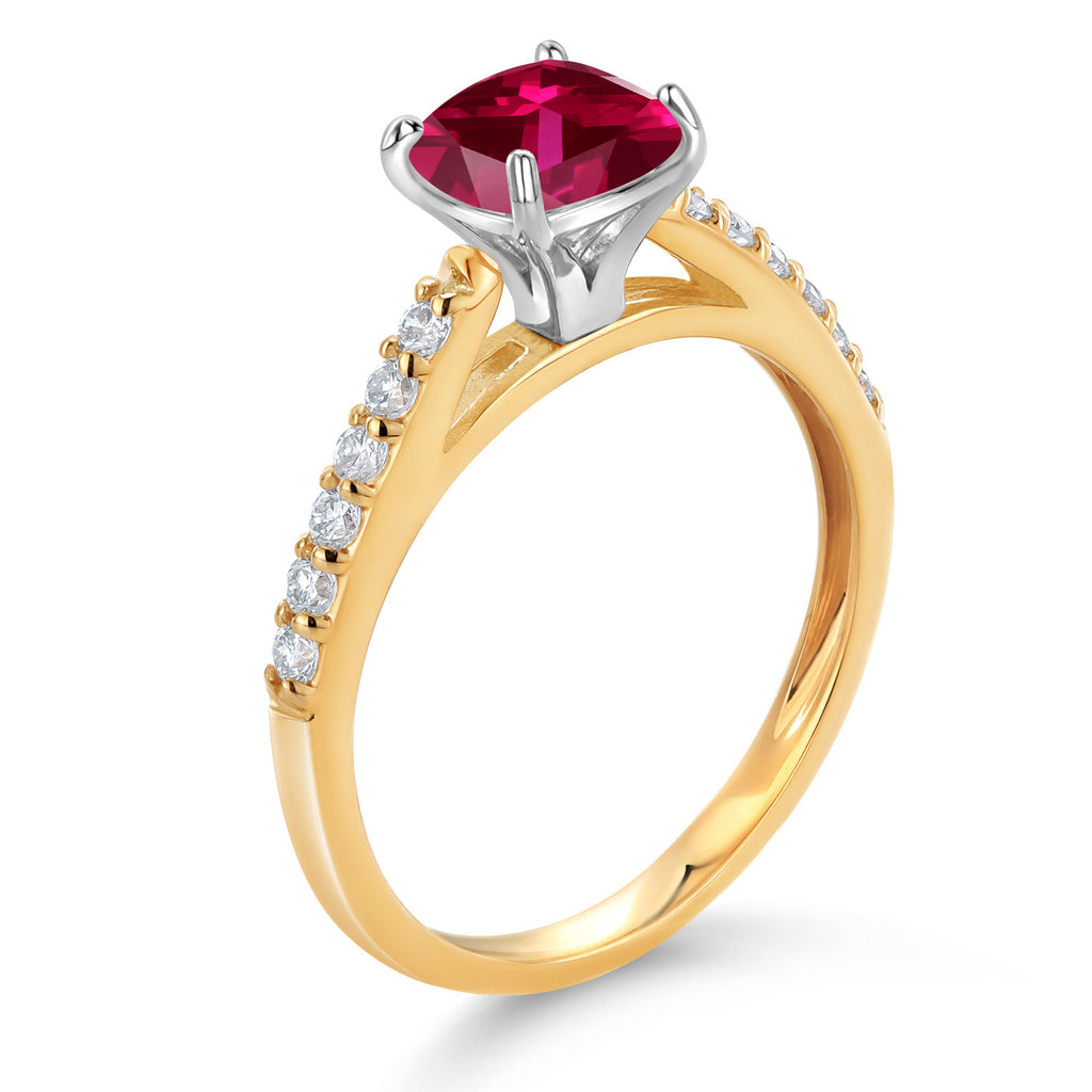 Ring in 10K Two Tone Gold