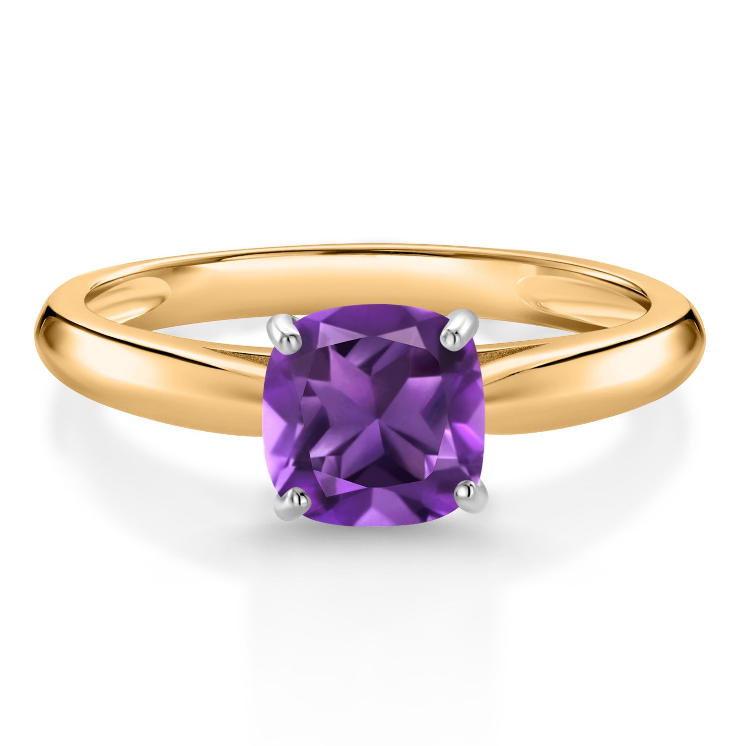 Amethyst - February_6_Ring in 10K Two Tone Gold