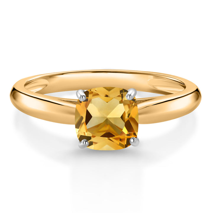 Citrine - November_5_Ring in 10K Two Tone Gold