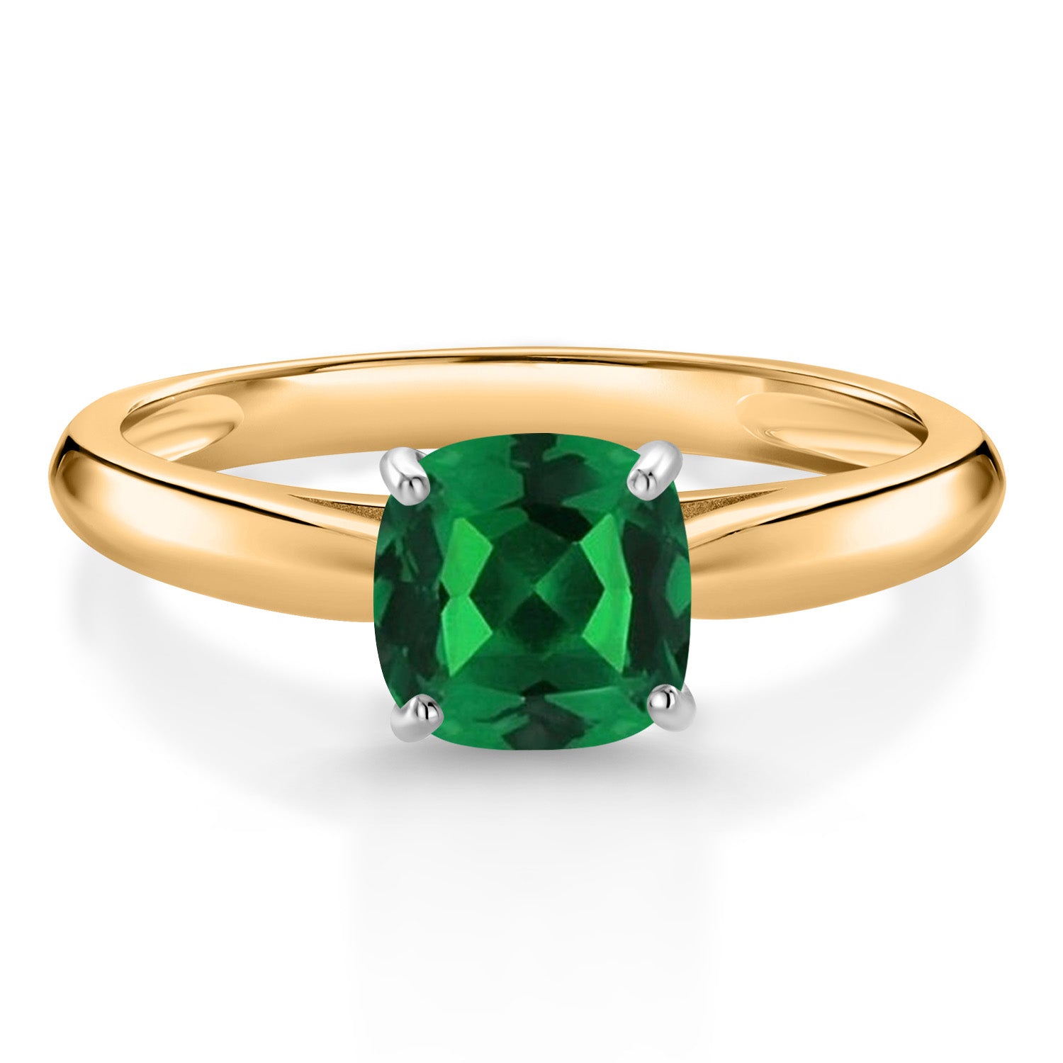 Nano Emerald - May_9_Ring in 10K Two Tone Gold