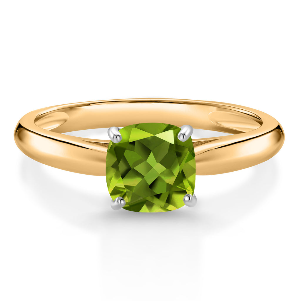 Peridot - August_5_Ring in 10K Two Tone Gold