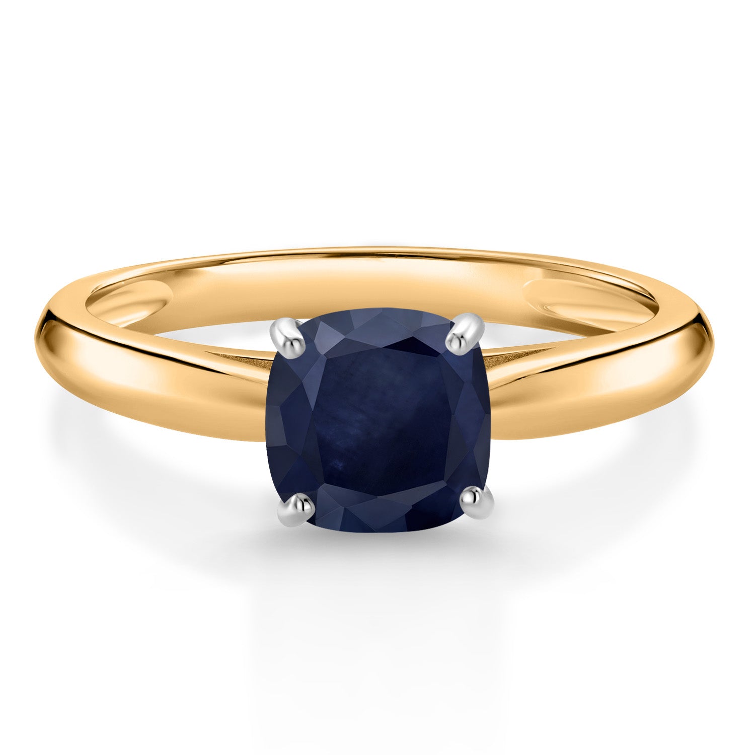 Blue Sapphire - September_6_Ring in 10K Two Tone Gold
