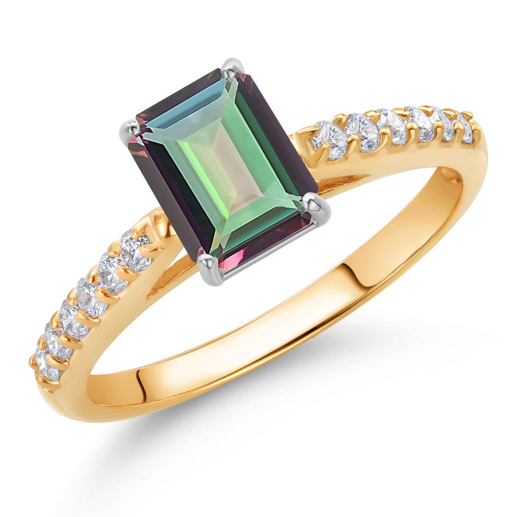 Ring in 10K Two Tone Gold