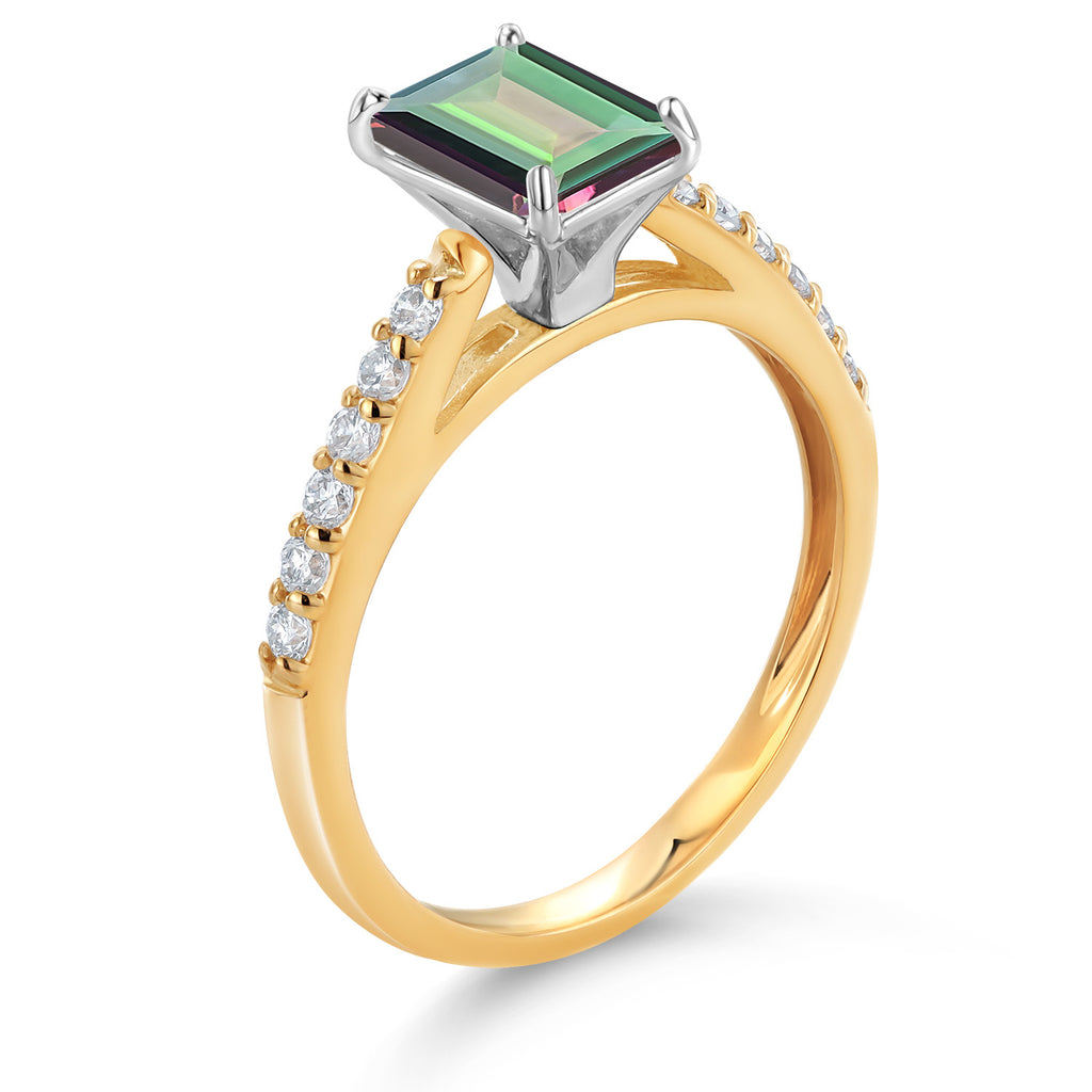Ring in 10K Two Tone Gold